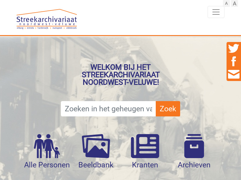 Screenshot van website