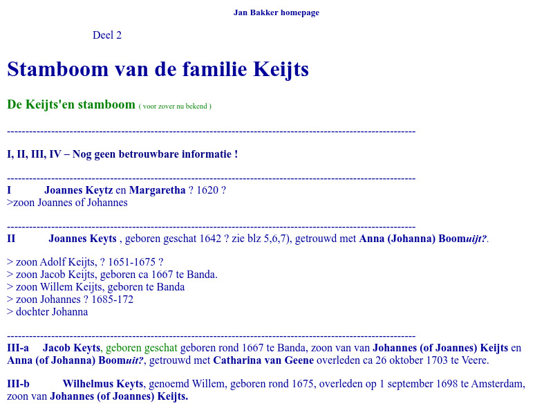 Screenshot van website