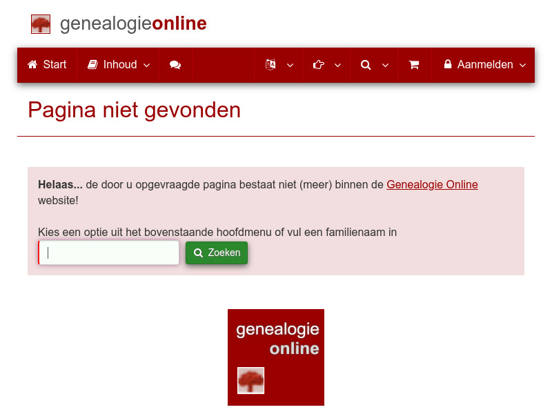 Screenshot van website