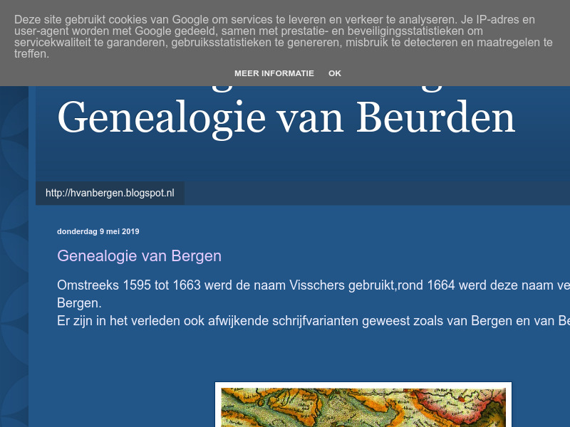 Screenshot van website
