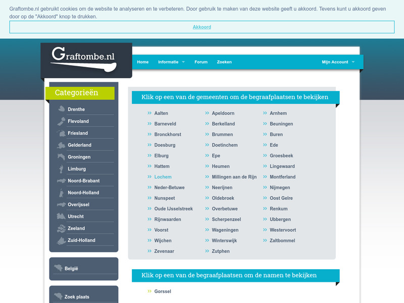 Screenshot van website