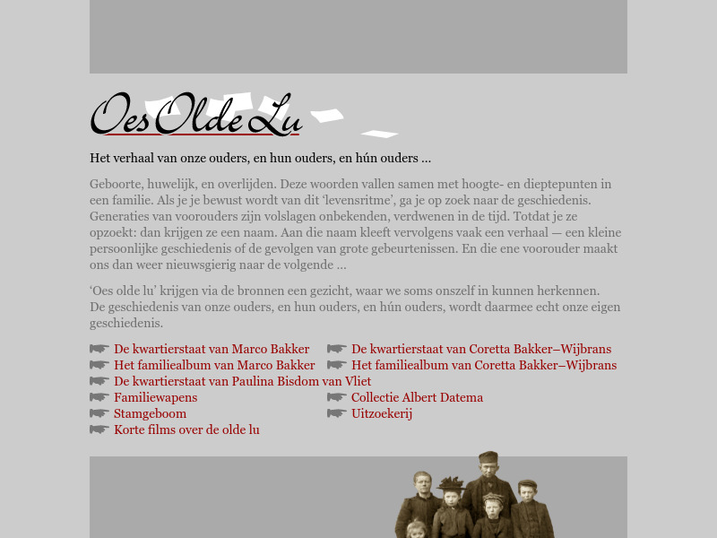 Screenshot van website