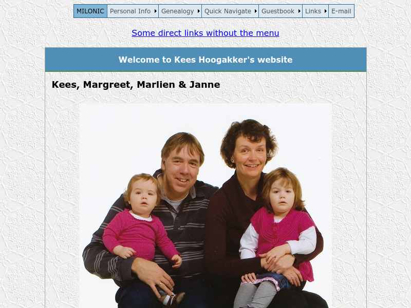 Screenshot van website