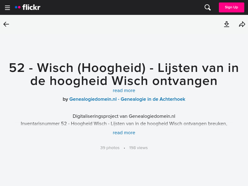 Screenshot van website