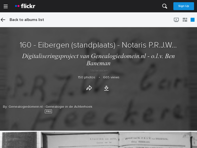 Screenshot van website