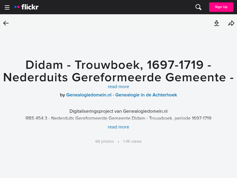 Screenshot van website