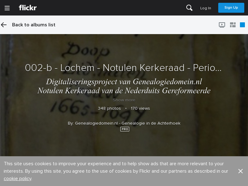 Screenshot van website