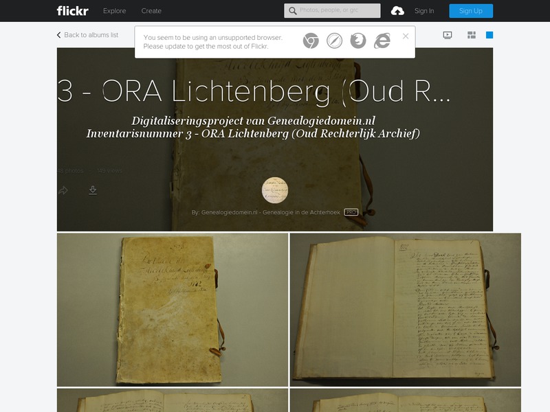 Screenshot van website