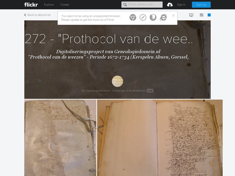 Screenshot van website