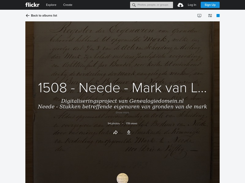 Screenshot van website