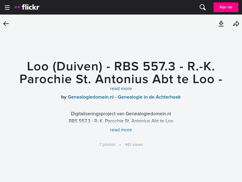 Screenshot van website