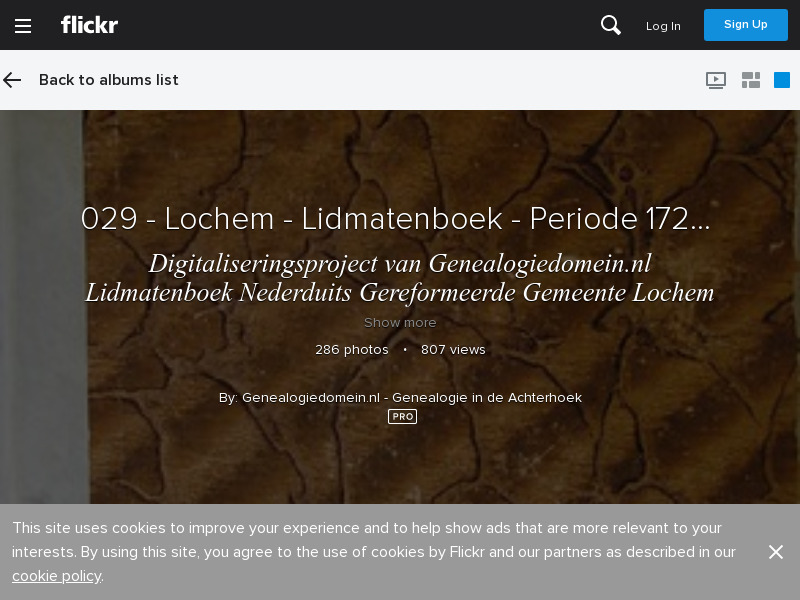 Screenshot van website