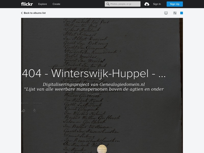 Screenshot van website