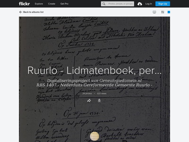 Screenshot van website