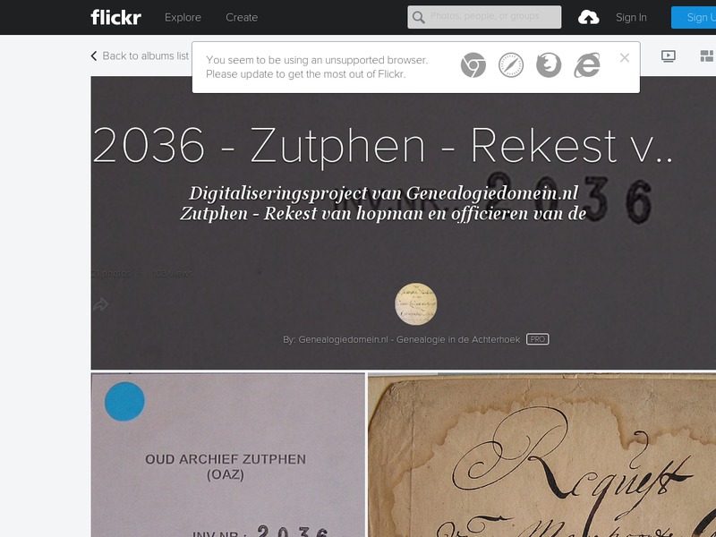 Screenshot van website