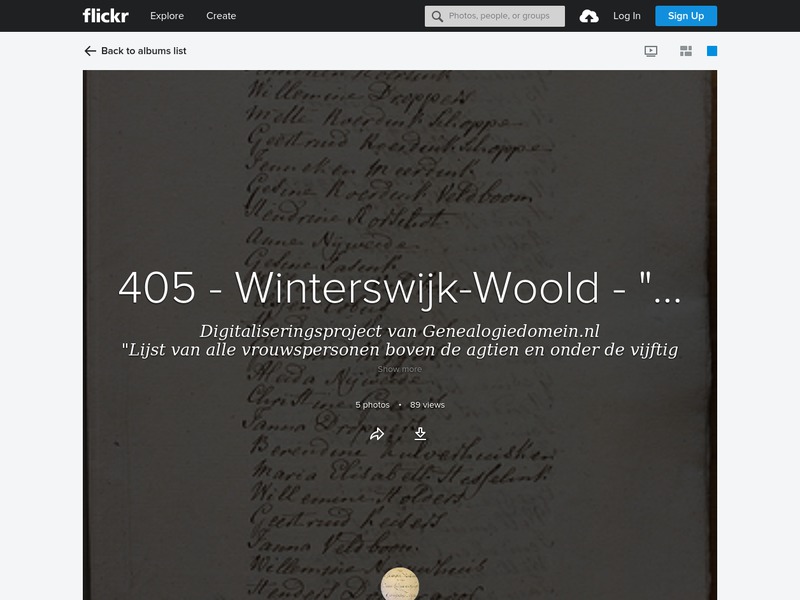 Screenshot van website