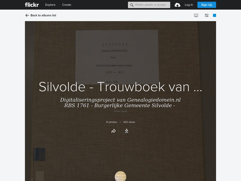 Screenshot van website