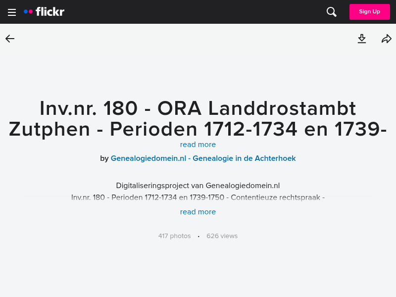 Screenshot van website