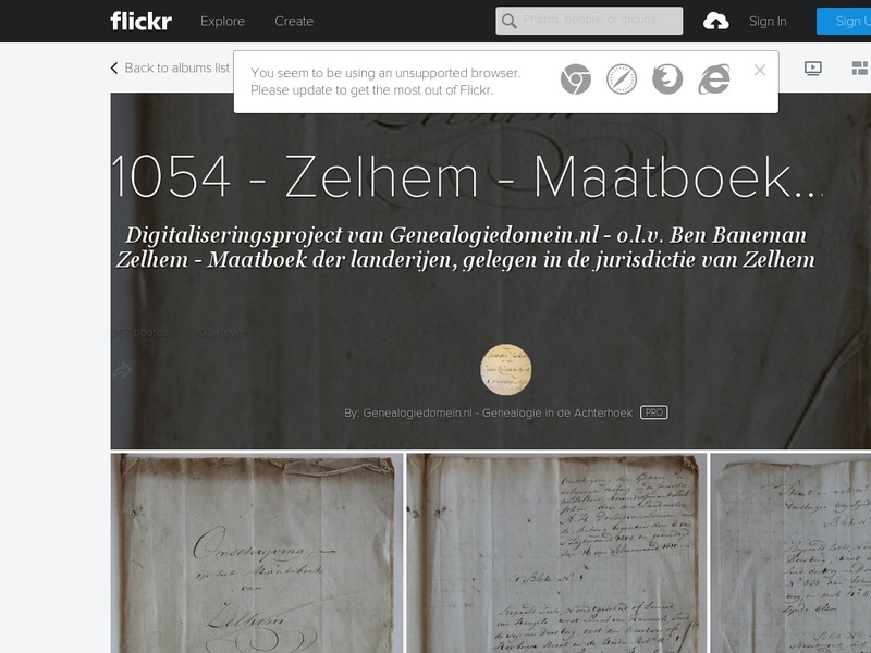 Screenshot van website