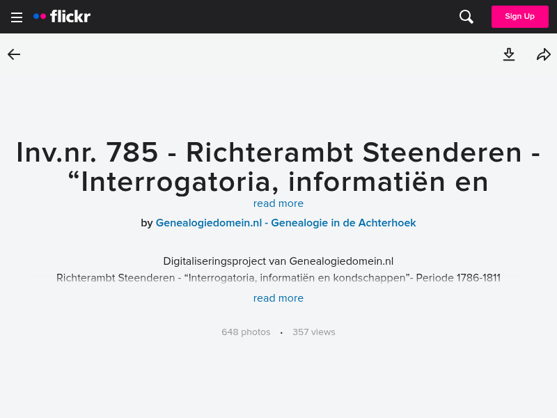 Screenshot van website
