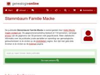 Screenshot van website