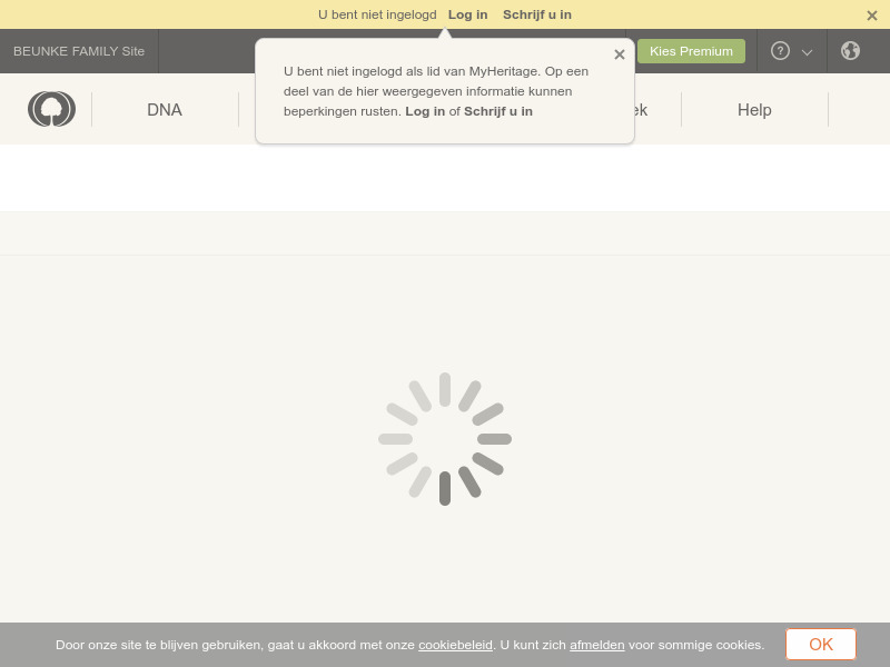 Screenshot van website