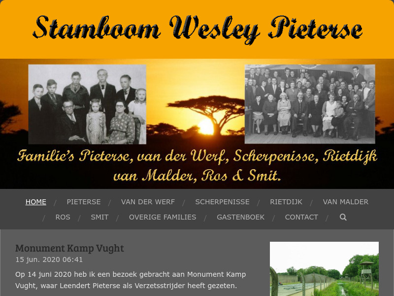 Screenshot van website