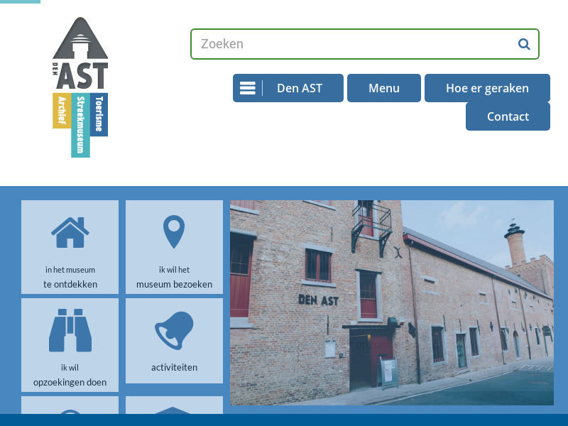 Screenshot van website