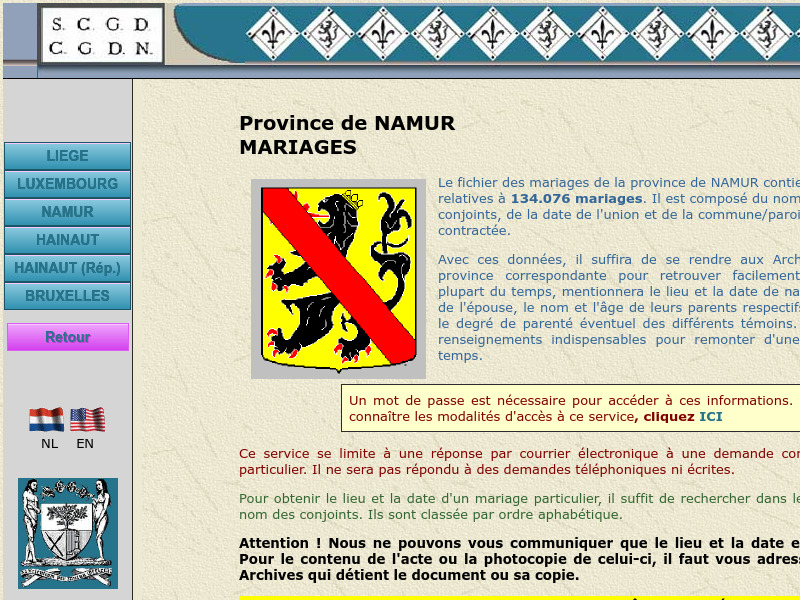 Screenshot van website