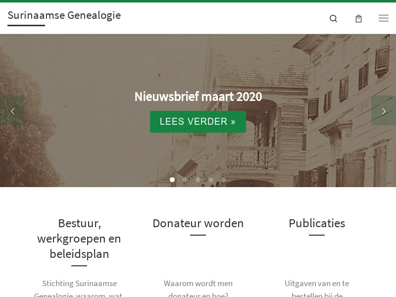 Screenshot van website