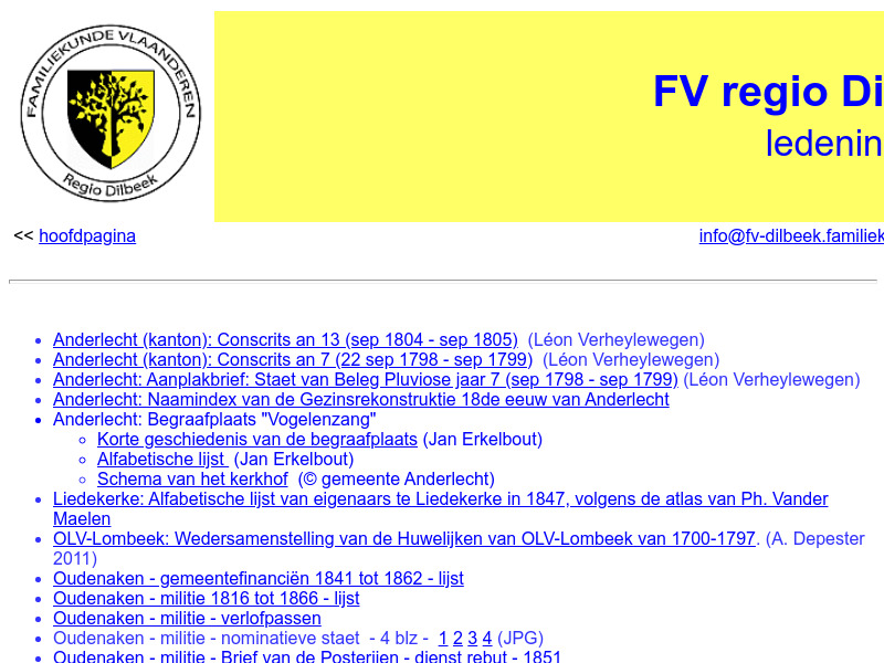 Screenshot van website