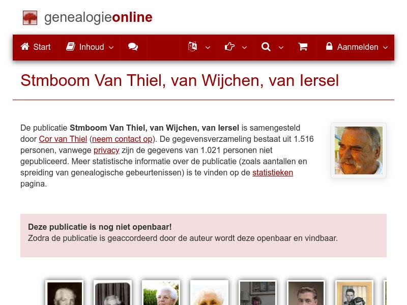 Screenshot van website