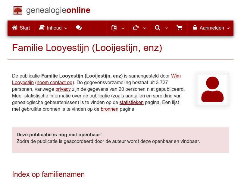 Screenshot van website