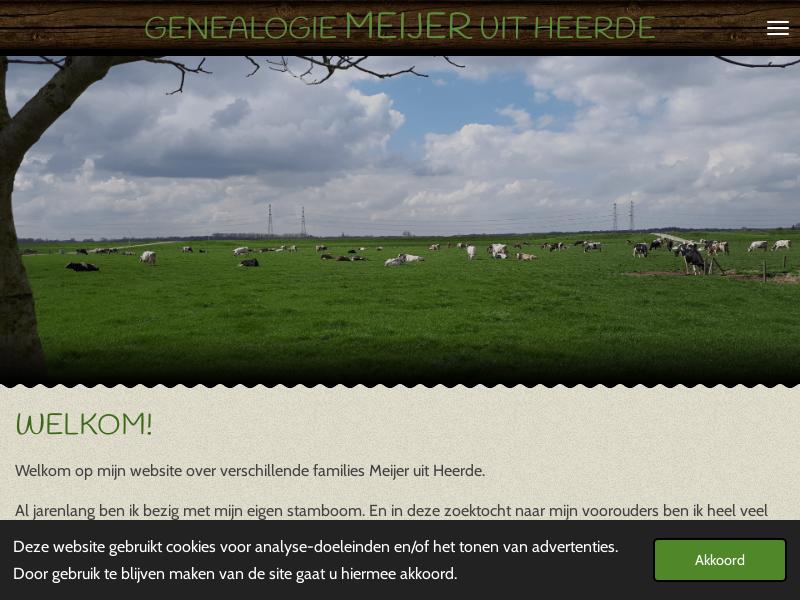 Screenshot van website