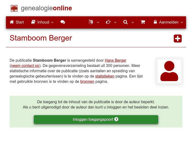 Screenshot van website