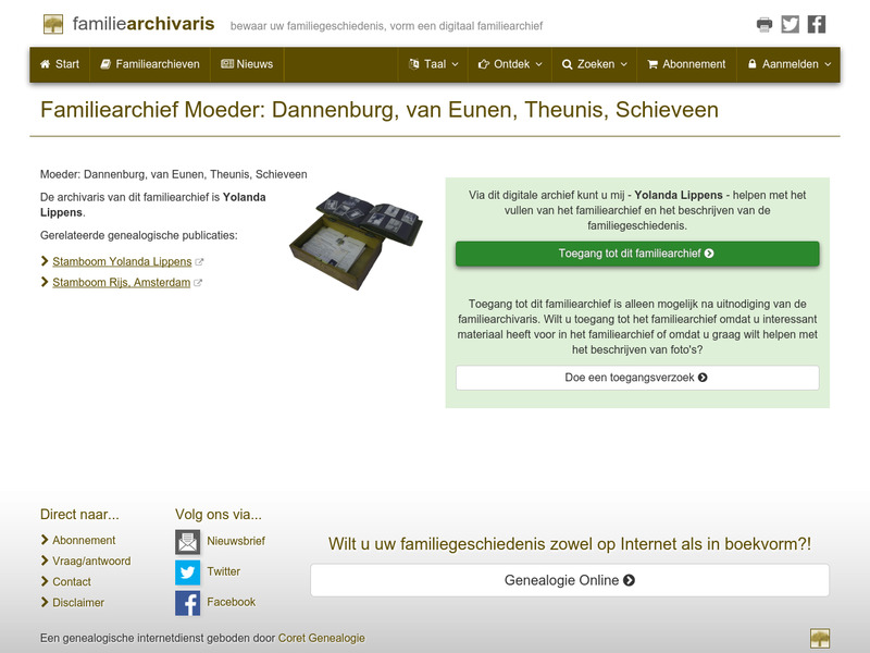 Screenshot van website