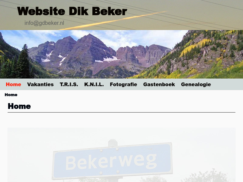Screenshot van website