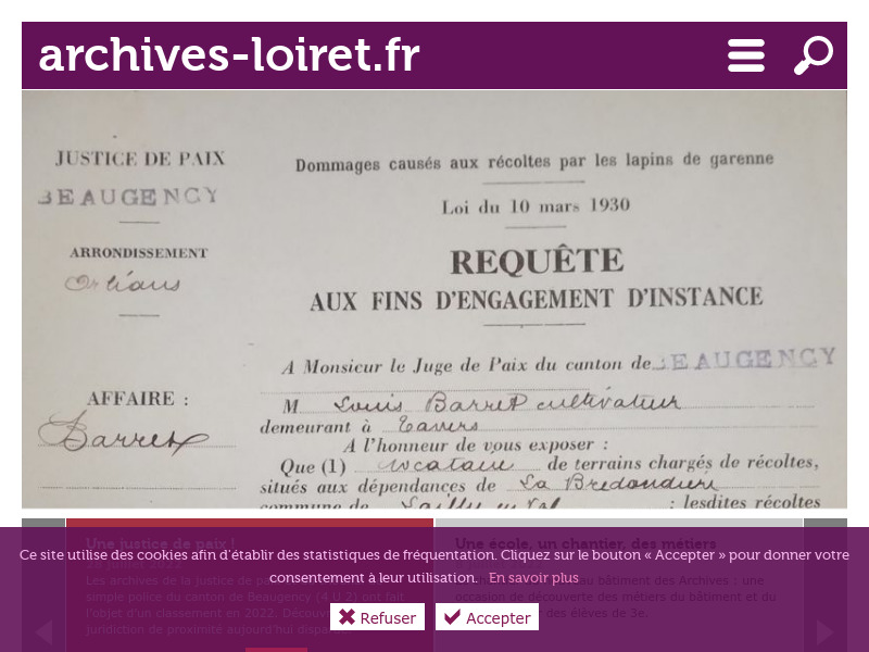 Screenshot van website