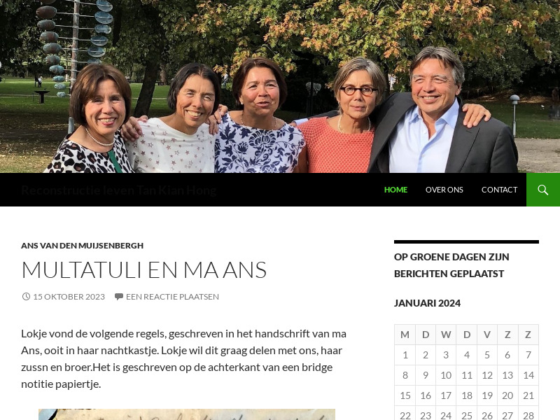 Screenshot van website