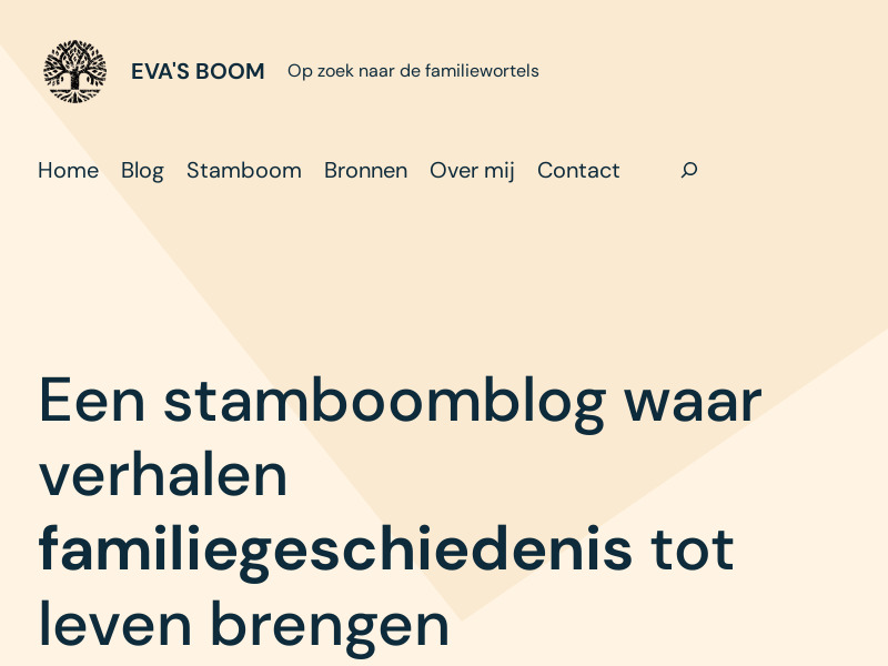 Screenshot van website