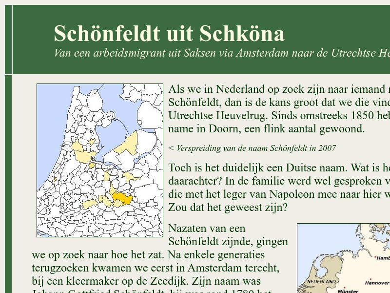 Screenshot van website