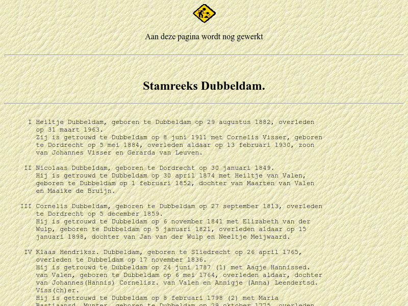 Screenshot van website