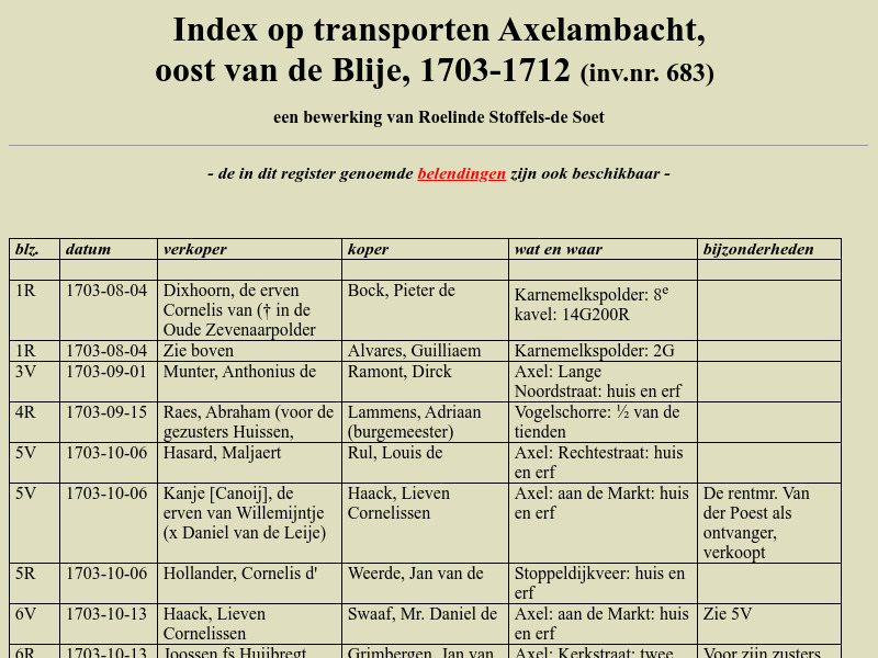 Screenshot van website