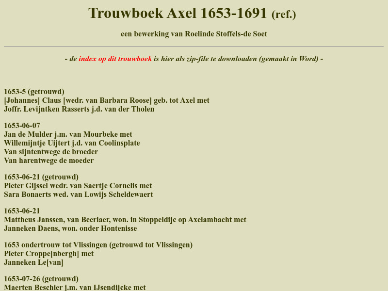 Screenshot van website