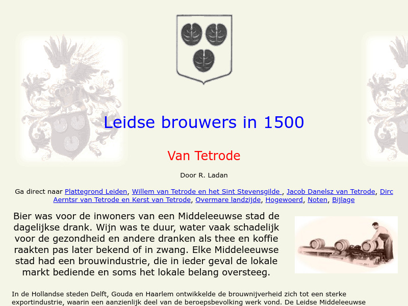 Screenshot van website