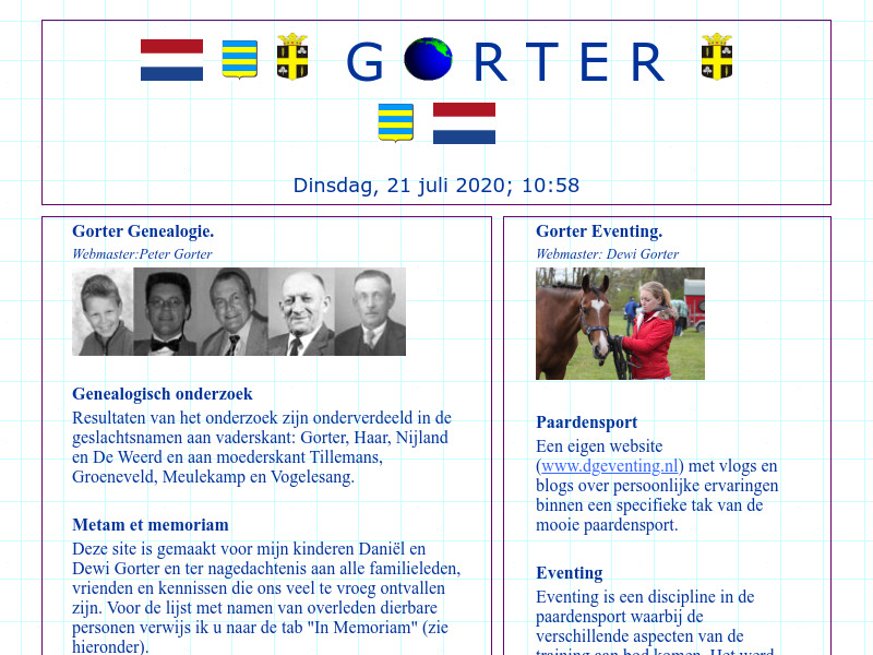 Screenshot van website