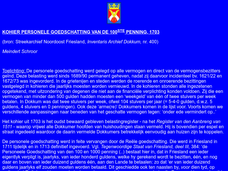 Screenshot van website