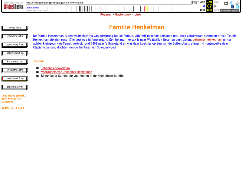 Screenshot van website