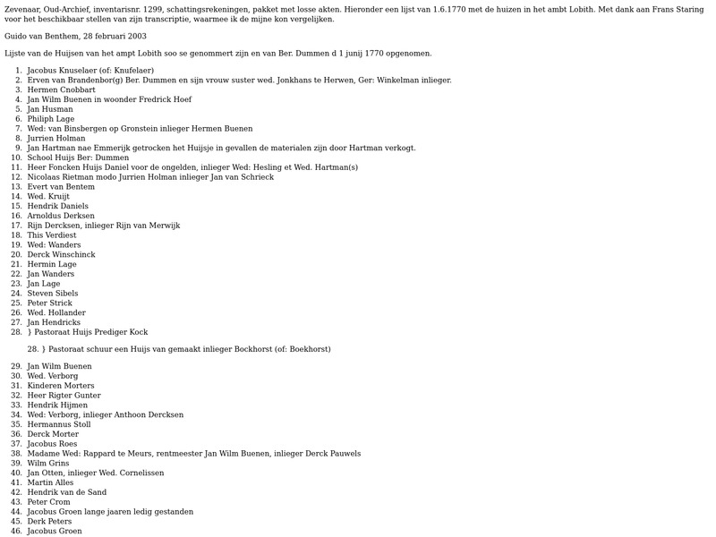 Screenshot van website