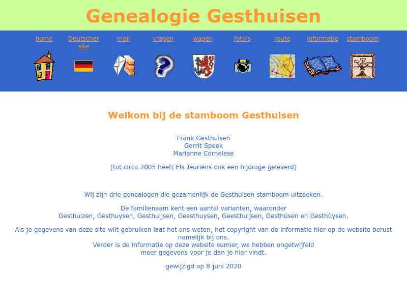 Screenshot van website